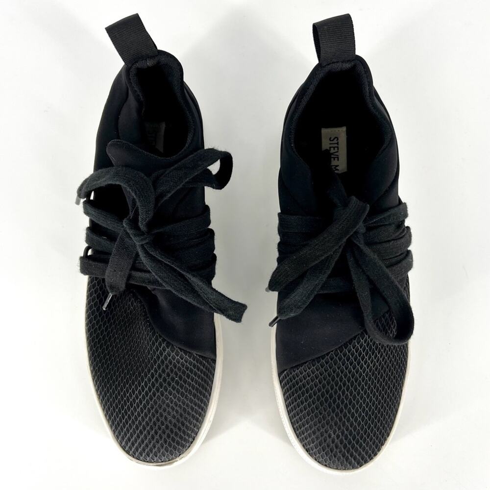 Steve Madden Lancer Pull On Sneaker with Laces Black Size 6.5 - Picture 10 of 16